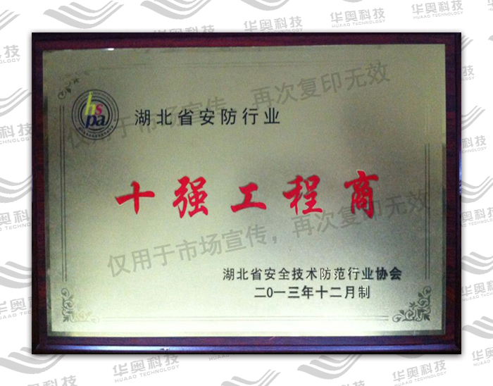 湖北省安防行业十强工程商